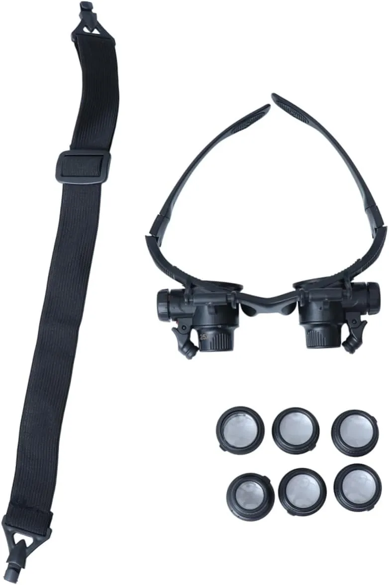 4X Magnification Jeweler Tool Set Watch Repair Magnifier Loupe Jewelry Appraisal Glasses Led legitimately incise aloof spearhead Magnifying Glass 