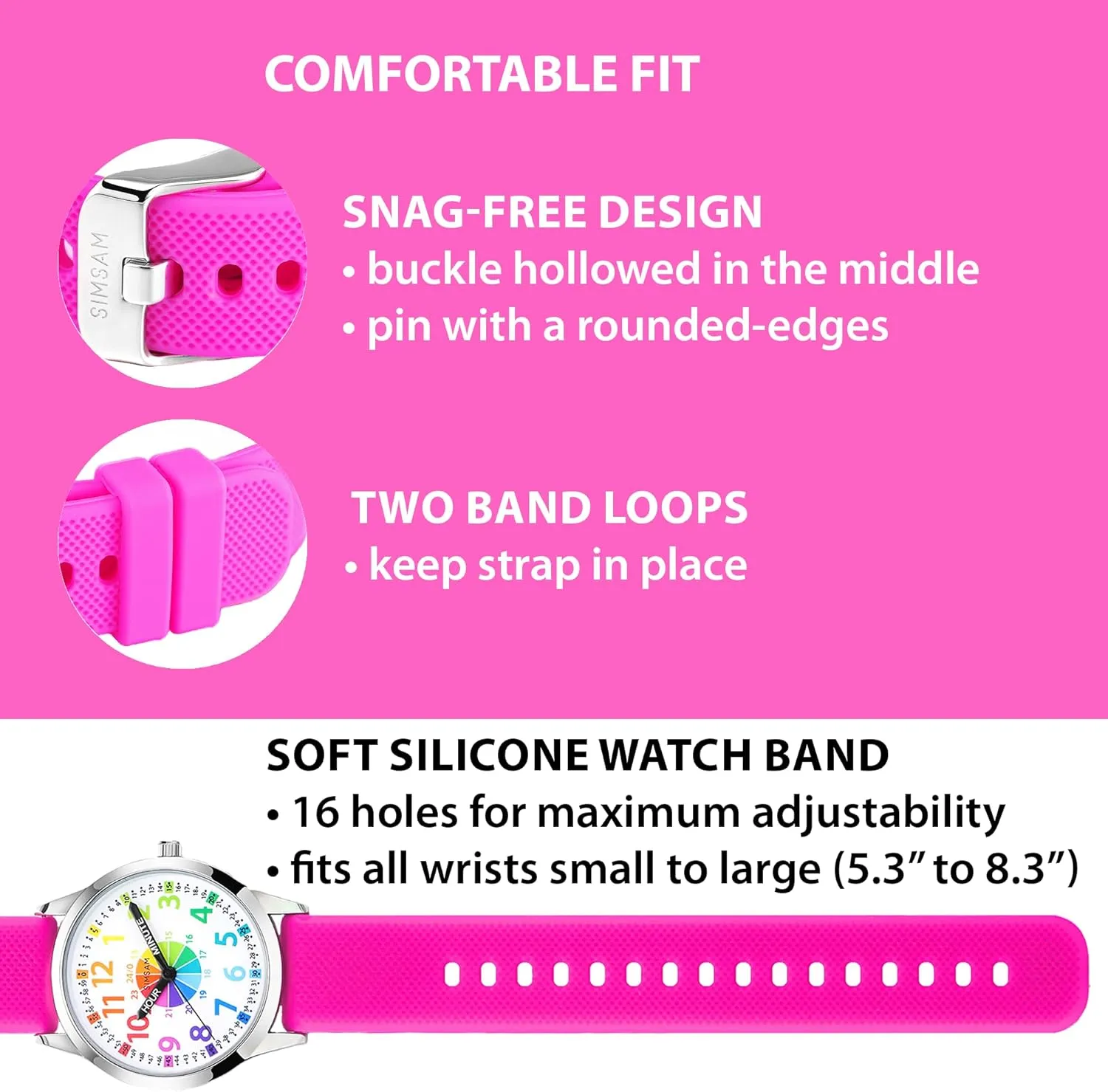 5-7 6-8$ Easy to Read Educational Girls Watches Ages 8-12$ Great Gift Boys Girls Year 4-12 textural twig Old Waterproof Kids Analog Watch$ Learning Watch for Kids 8-12$ Waterproof Time Teacher Watches for Boys Ages 