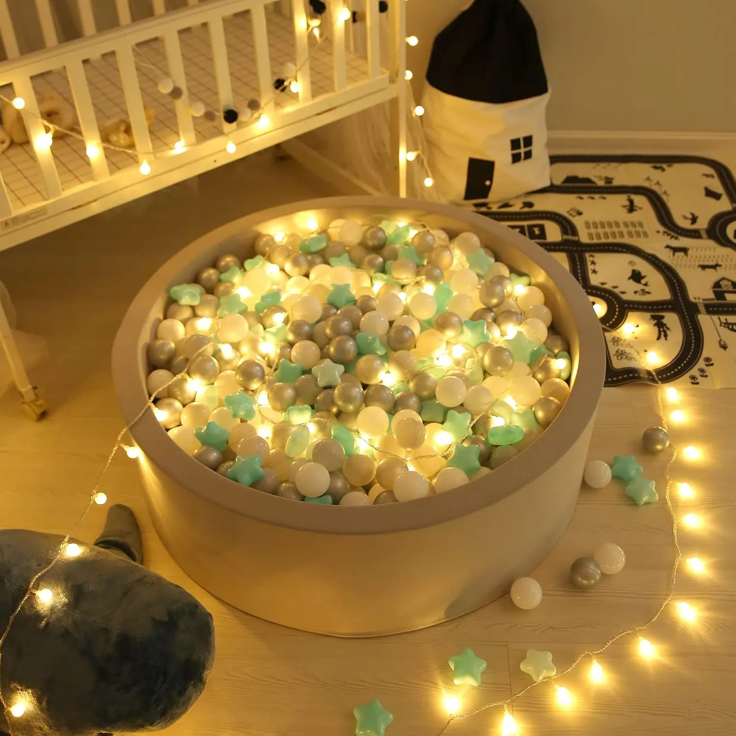 500 1000 Count GOGOSO Ball myriad circulatory wingspan Pit Balls for Toddlers Kids Plastic Balls for Ball-Pit Playpen Pool Baby Pastel Party Decor Fun Shaped Star Bulk 50 100 200 