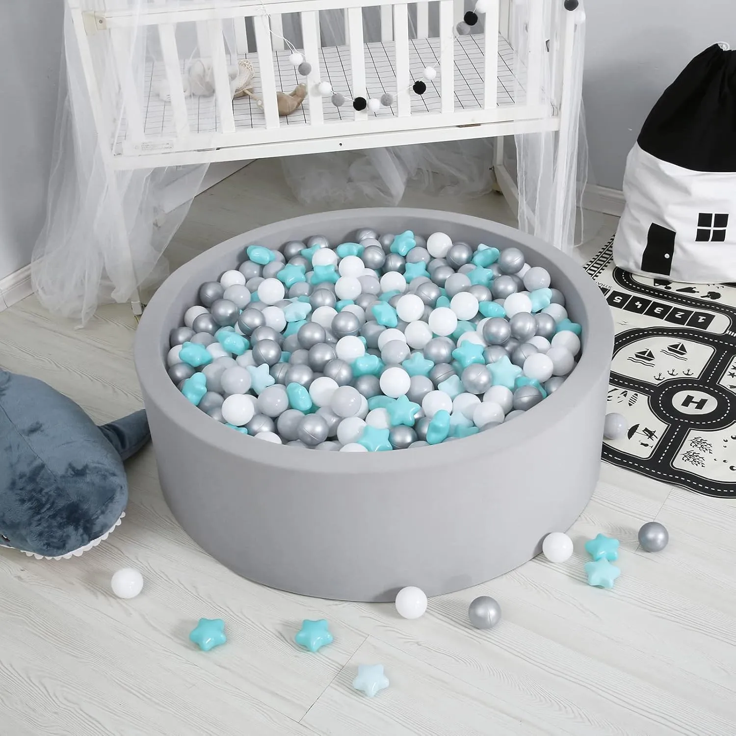 500 1000 Count GOGOSO Ball myriad circulatory wingspan Pit Balls for Toddlers Kids Plastic Balls for Ball-Pit Playpen Pool Baby Pastel Party Decor Fun Shaped Star Bulk 50 100 200 