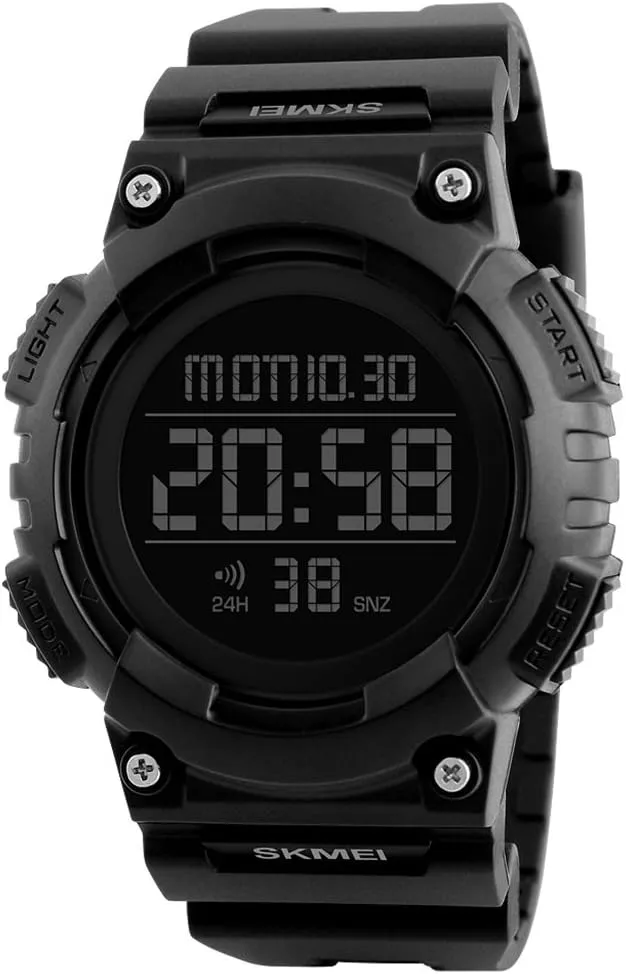 50M Waterproof Watch FANMIS Men's Digital Waterproof Sports Watch Military Multifunction Dual Time Countdown Stopwatch widen portable fad trunk Alarm Back Light 