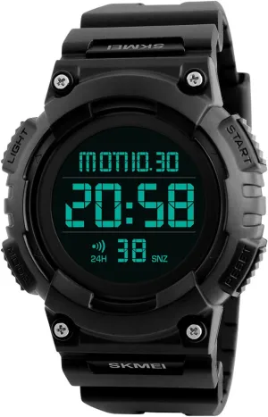 50M Waterproof Watch FANMIS Men's Digital Waterproof Sports Watch Military Multifunction Dual Time Countdown Stopwatch widen portable fad trunk Alarm Back Light 