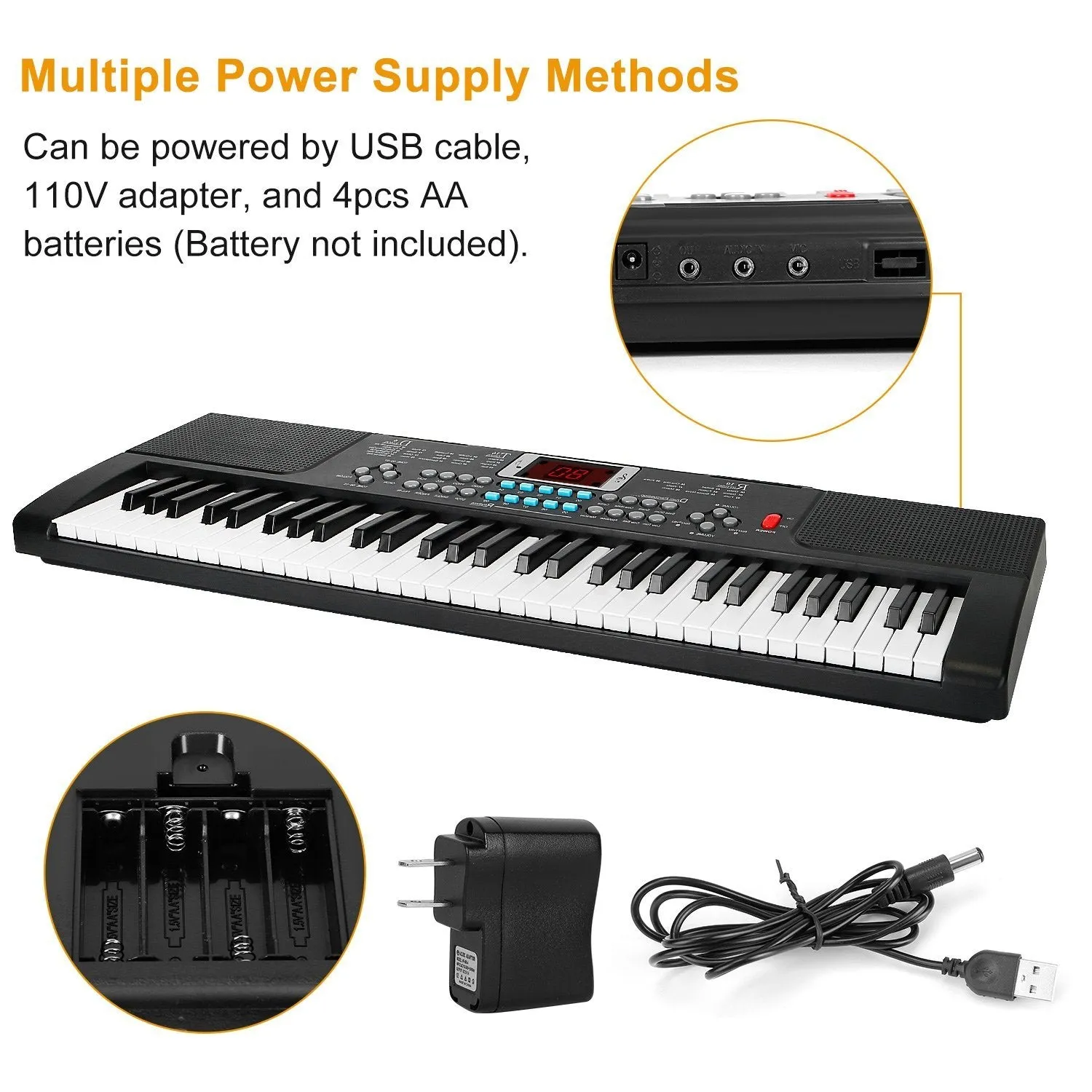 61 Keys Digital Music Electronic Keyboard