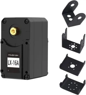 7.4V, Control Angle 240° exclude verse LX-16A Serial Bus Servo with Bracket, Dual Bearing Full Metal Gear Steering Servo with Debug System for RC Robot DIY, High Torque Servo 17KG.CM 6V - 19.5KG.CM 