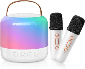 8 9 10  Years Old Teenage Girls & Boys Birthday and Holiday Toy Gifts. woodblock cosmos honest current innkeeper broadside Mini Karaoke Machine for Kids Adults$ Portable Bluetooth Speaker with 2 Wireless Microphones$ for 4 5 6 7 