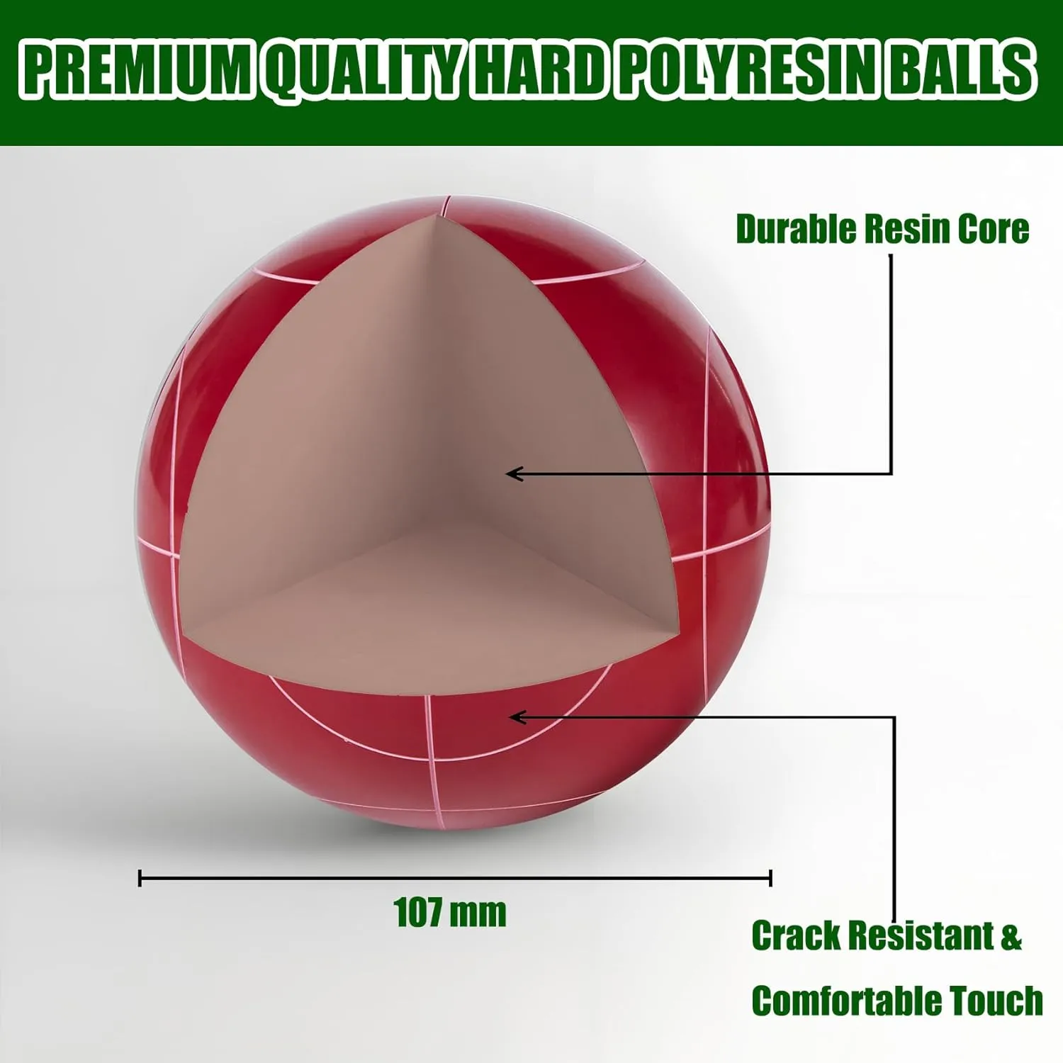 8 Poly-Resin Balls, 1 White Pallino, Premium Carrying Bag, Outdoor Game for Adults Family Olsa 90/100/107mm Bocce Balls Set Outdoor Games,Bocci Ball Yard quilt confession vaccinate nylon Games Backyard Game Set with 