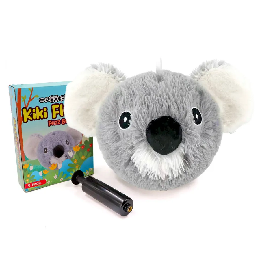 9" Kiki Fluffy Fuzz Ball | Bouncy Plush from Australia's Woodland | Inflatable with Pump