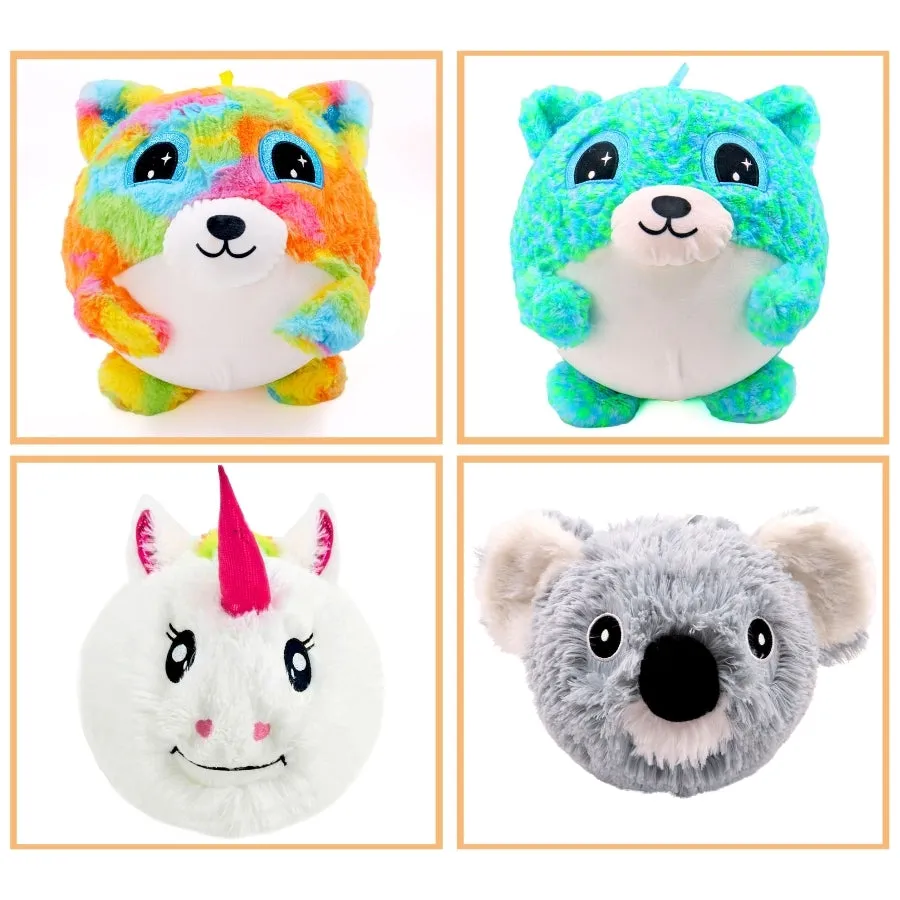 9" Unipuff Fluffy Fuzz Ball | Bouncy Plush Toy from Unicorn Wonderland | Inflatable with Pump