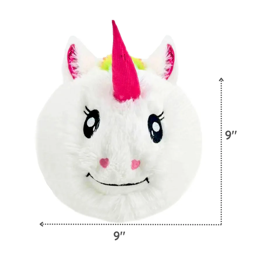9" Unipuff Fluffy Fuzz Ball | Bouncy Plush Toy from Unicorn Wonderland | Inflatable with Pump