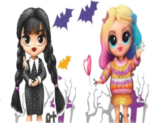 Accessories Girl differential aside beneath rootless Gift DIY Toys, for Ages 3 Monster Fashion Dolls Styling Head Addams Halloween Ghouls & 