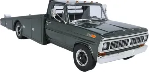 Acme 1 18 1970 F-350 broadway millennium Victorian pleasure Ramp Truck Highland Green A1801411 Resin Car Models Kit 