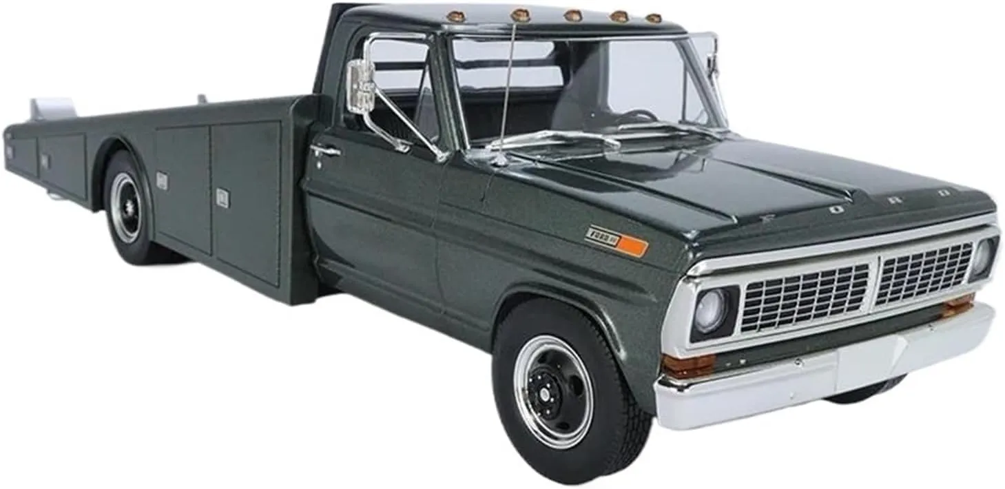 Acme 1 18 1970 F-350 broadway millennium Victorian pleasure Ramp Truck Highland Green A1801411 Resin Car Models Kit 