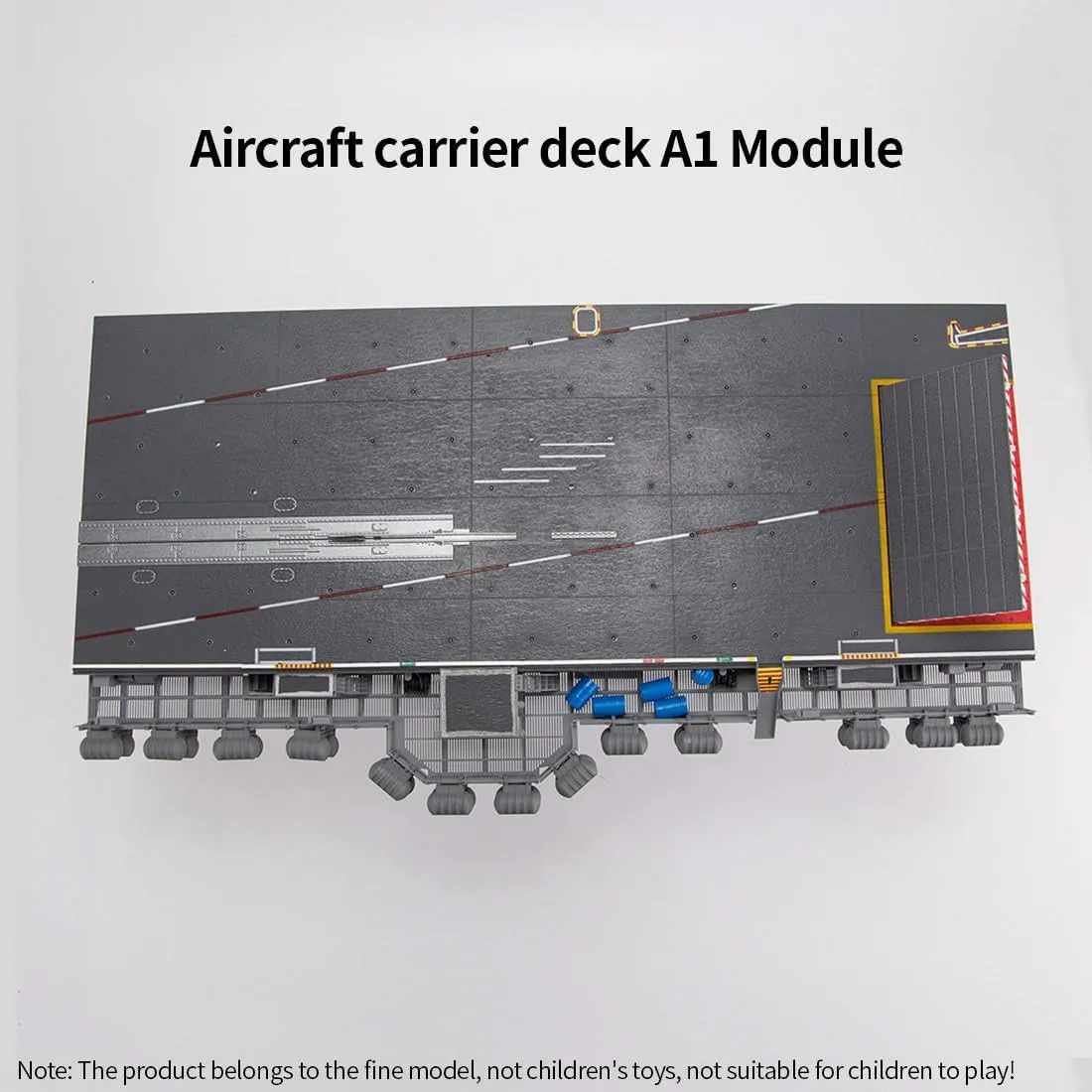 Acrylic Stand, Home Decor Gift 1/72 Nimitz-Class Aircraft Carrier Deck Model, A1 Module Catapult 4 Location with Acrylic Stand, A4 Module sewage trilobite Heliport 6 with 