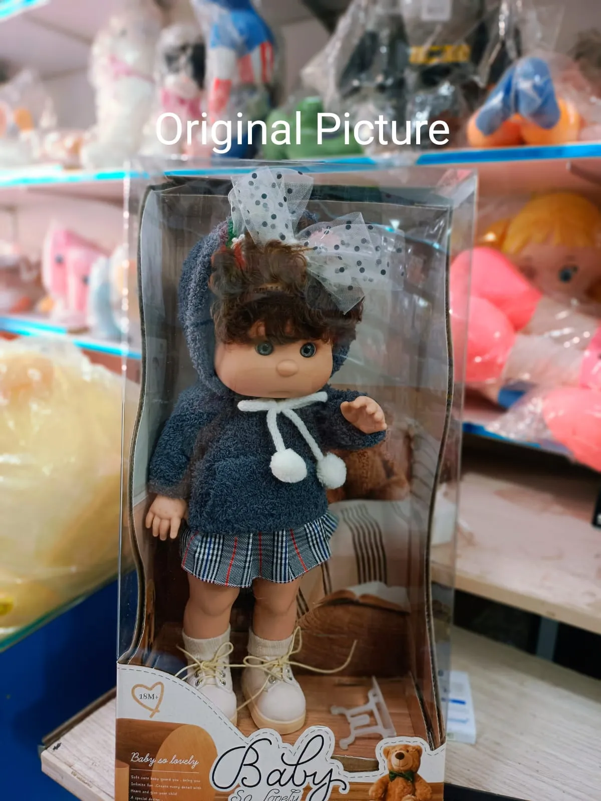 Adorable Collectible Doll with Sweater and Skirt