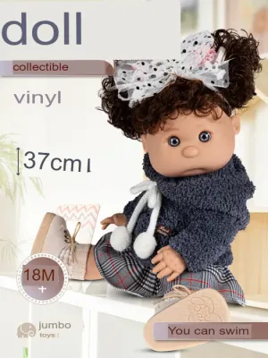 Adorable Collectible Doll with Sweater and Skirt