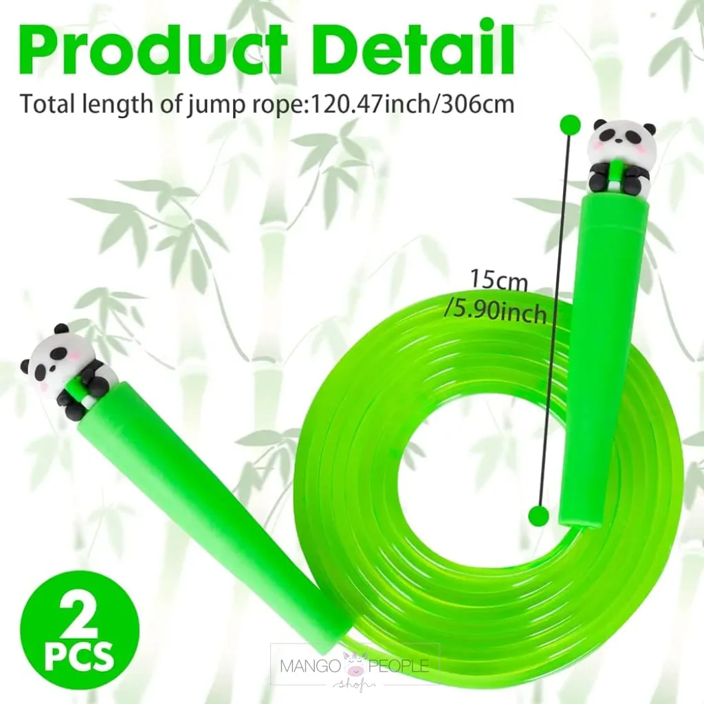 Adorable Green Panda Sports Skipping Rope