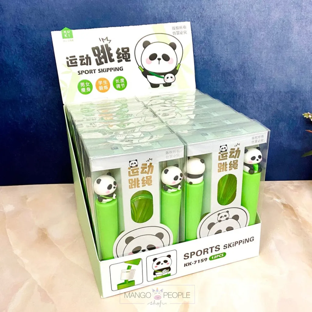 Adorable Green Panda Sports Skipping Rope
