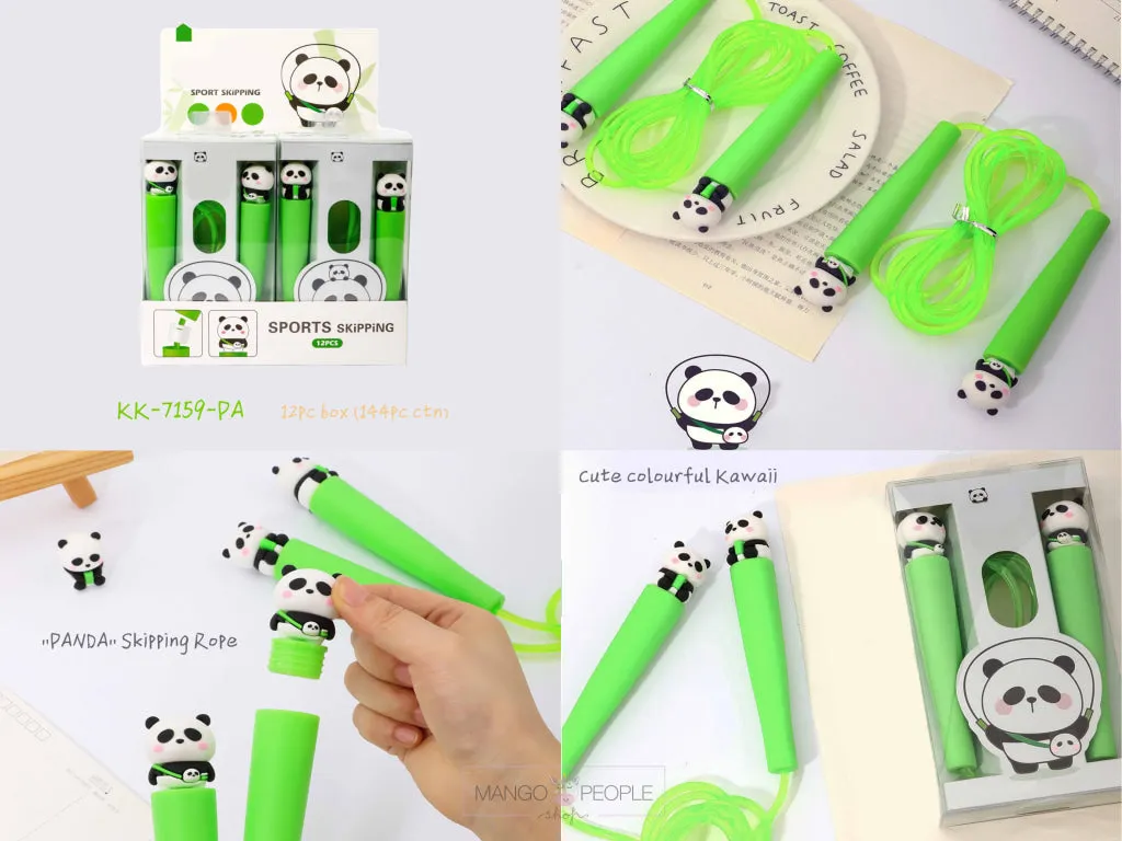 Adorable Green Panda Sports Skipping Rope