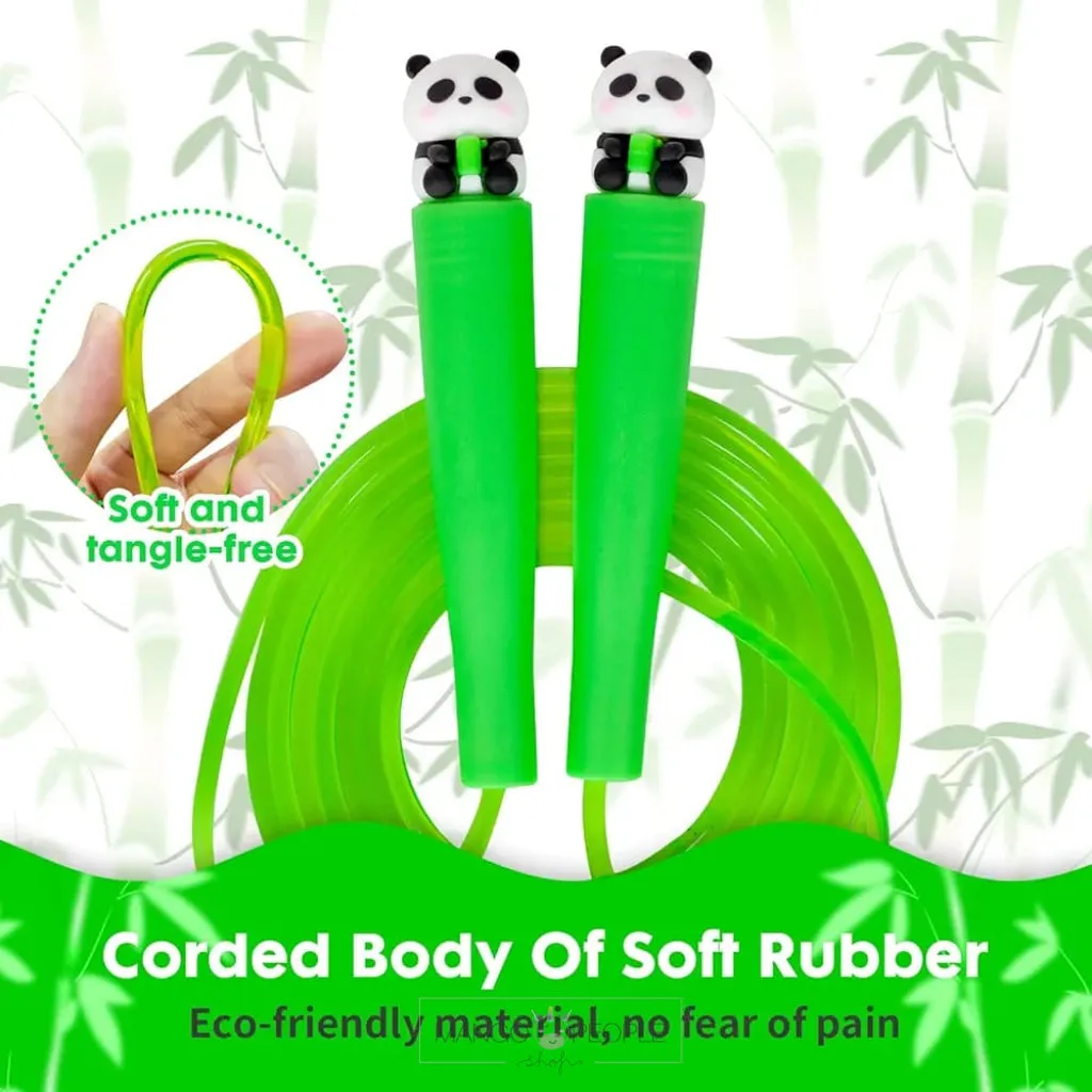 Adorable Green Panda Sports Skipping Rope