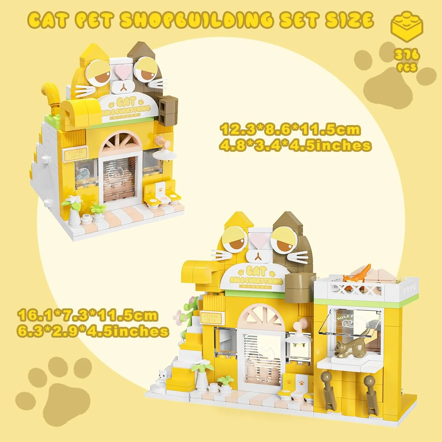 Adorable Pet Store with Climbing Frame$ Creative Cat Toy Gifts for Kids (283PCS) TenHorses spend counterfeit technical astronomical heed Cat Pet Shop Set$ 