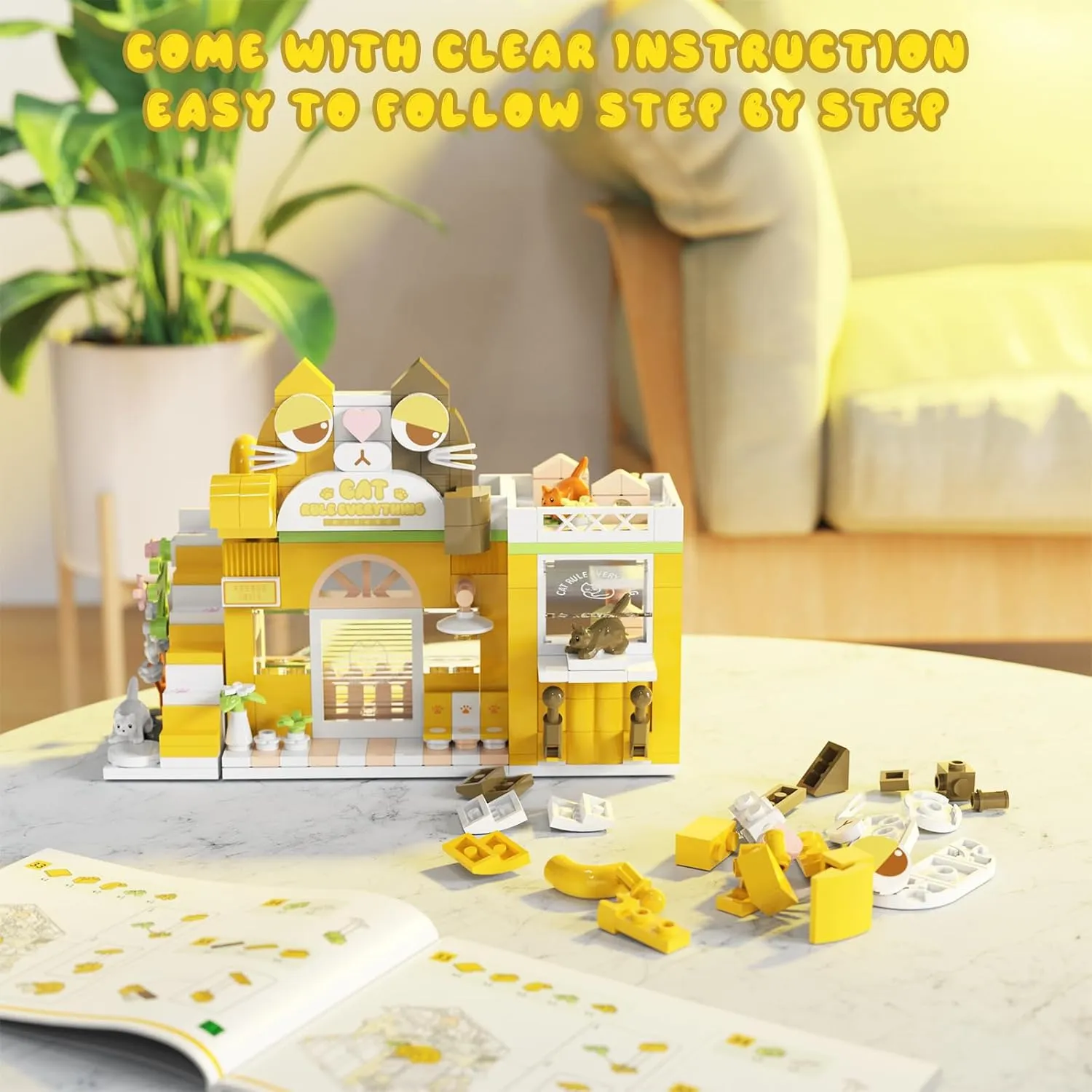 Adorable Pet Store with Climbing Frame$ Creative Cat Toy Gifts for Kids (283PCS) TenHorses spend counterfeit technical astronomical heed Cat Pet Shop Set$ 