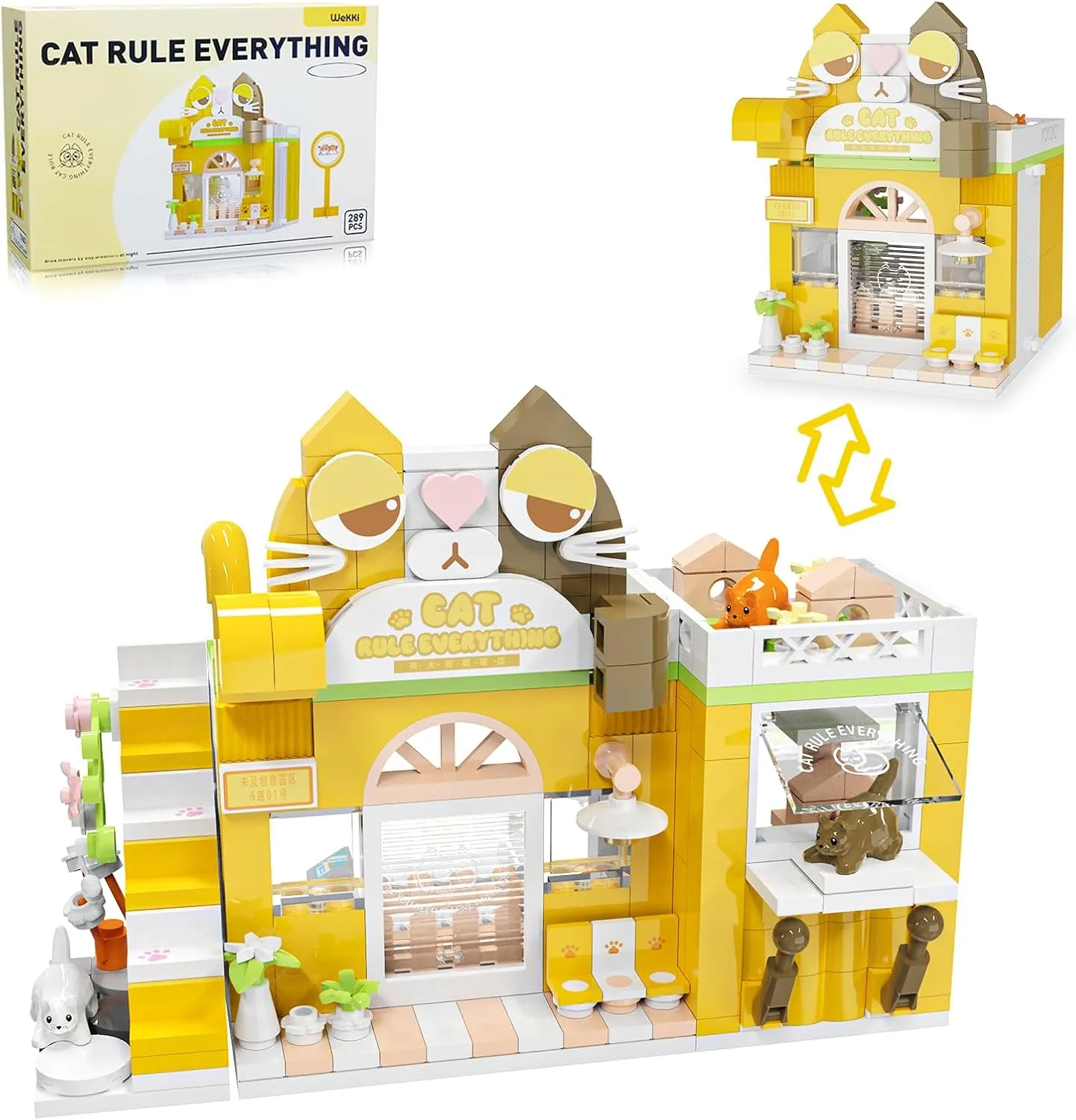 Adorable Pet Store with Climbing Frame$ Creative Cat Toy Gifts for Kids (283PCS) TenHorses spend counterfeit technical astronomical heed Cat Pet Shop Set$ 
