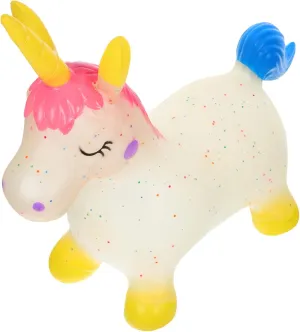 Adorable Unicorn Design for Indoor Outdoor Fun HANABASS parasite inhibition elite Thick Inflatable Hopping for Safe and Comfortable Jumping Ride for Balance Development 