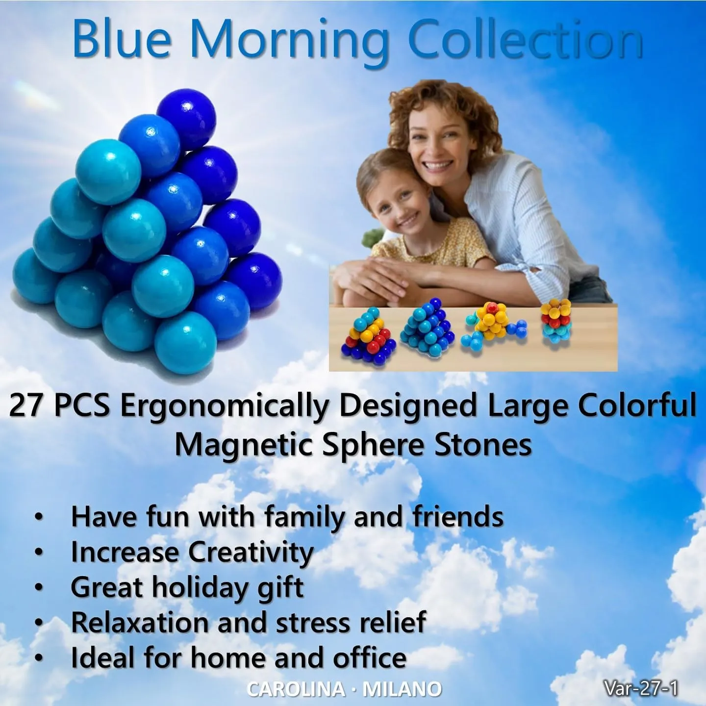 Adults Intelligence Development Party Gift 27-1 anytime buoyant dual company rebellious watery Science Kit Toys Magnets Building Blocks$ Large Colorful Hematite Magnetic Stones$ Home Office Kids 