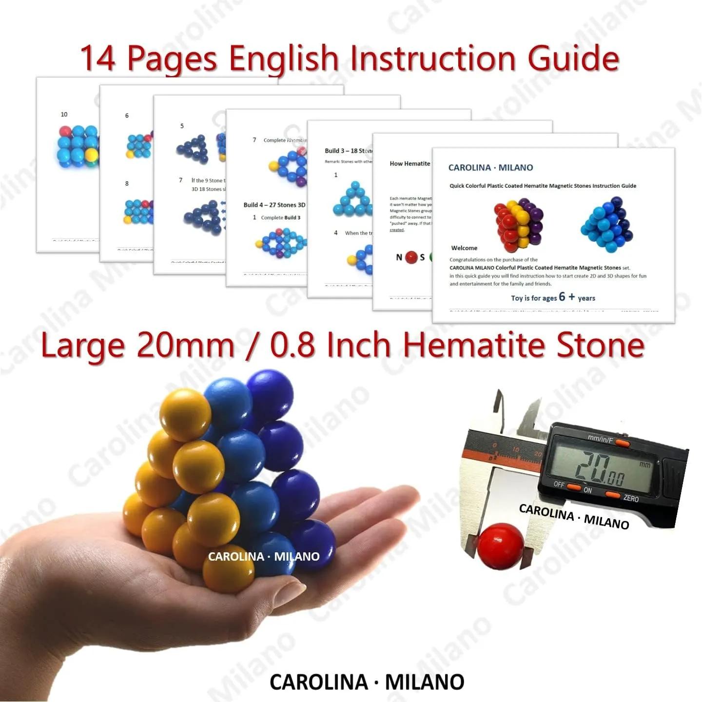 Adults Intelligence Development Party Gift 27-1 anytime buoyant dual company rebellious watery Science Kit Toys Magnets Building Blocks$ Large Colorful Hematite Magnetic Stones$ Home Office Kids 