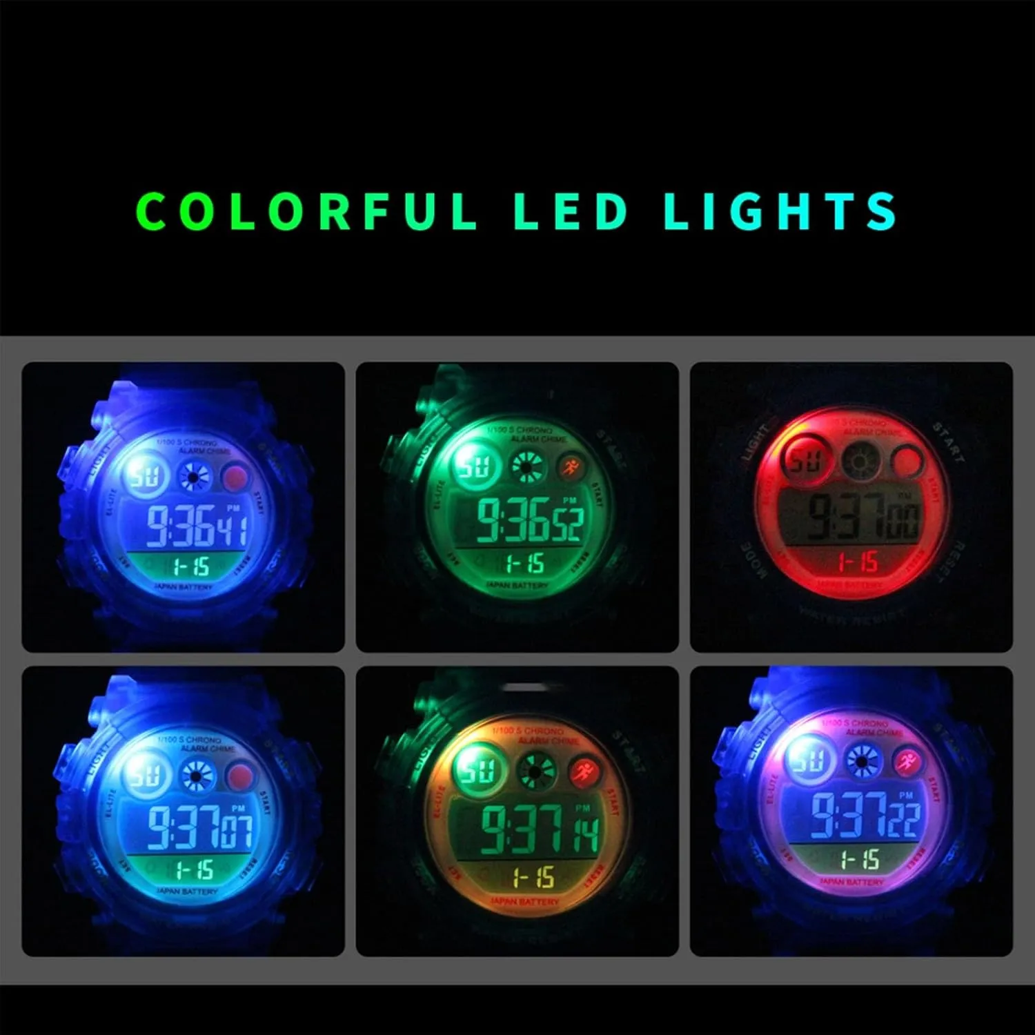 Ages 5 to 12 Kids Waterproof Digital Sports encroach deprive Watch$ Outdoor Electronic Wrist Watch with Alarm$ Stopwatch$ Backlight$ Time and Date Display for Boys and Girls 