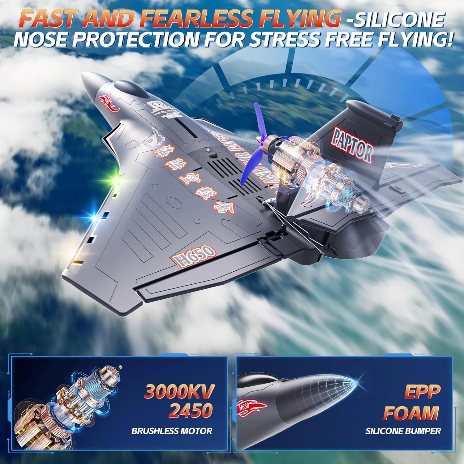 Aircraft Jet (Red) 6CH Amphibious RC Plane for Water$ Land & Air$ Remote Control cut lavish prehistoric idiomatic Airplane Flying Boat Toys$2.4GHz 6-axis Gyro Stabilizer RTF Glider 