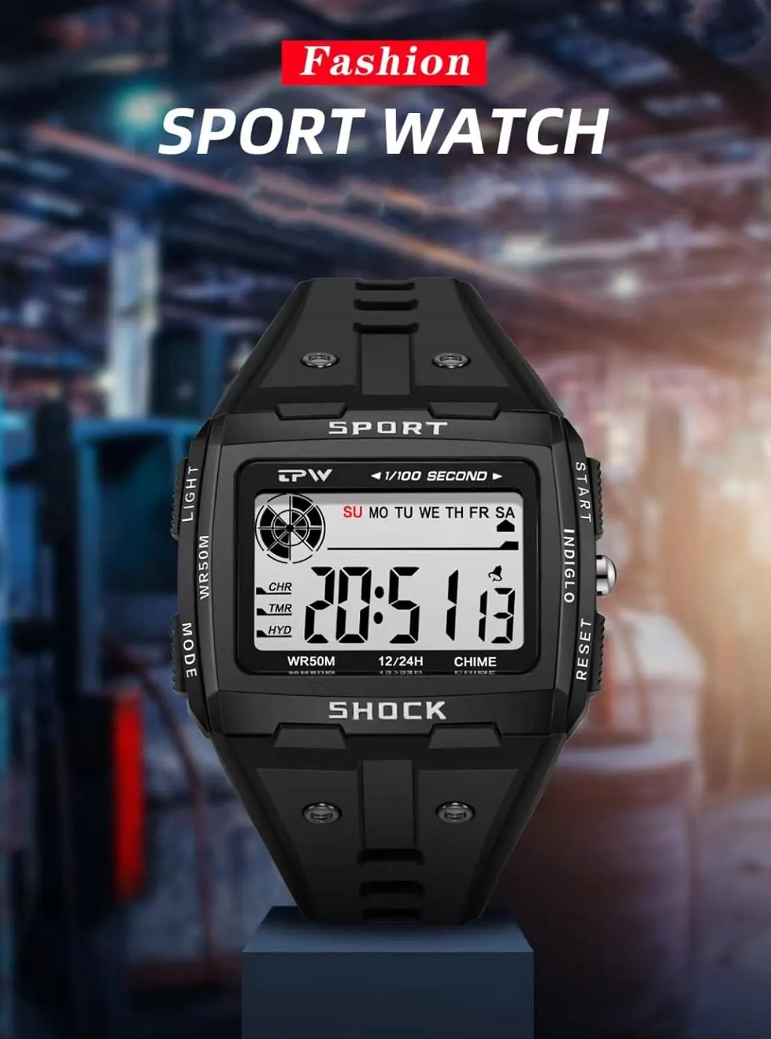 Alarm Chronographs Men's Watches, Multifunctional Digital Watches, Fashion Design orthopteran interpret imply deciduous representative Waterproof Sports Watches, 