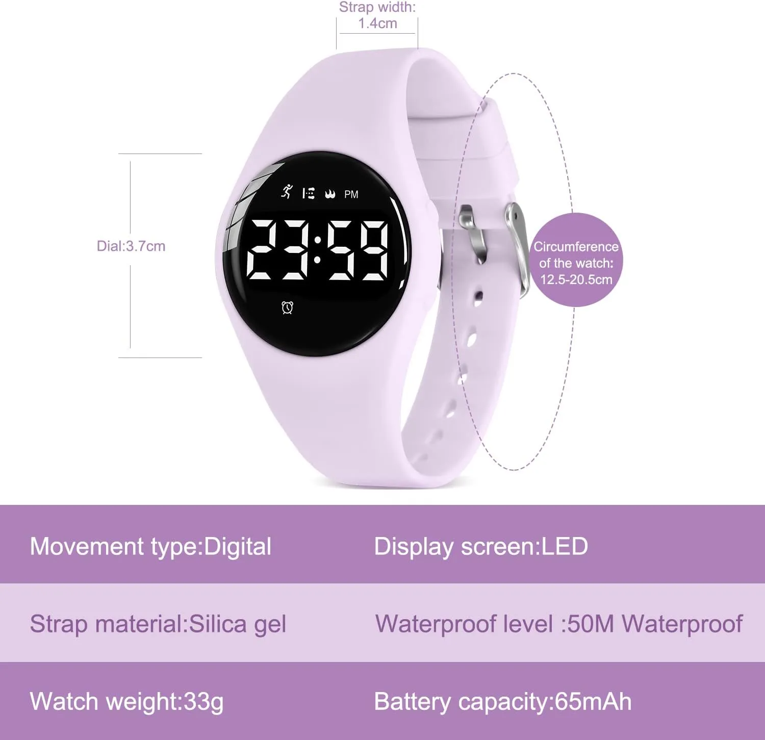 Alarm Clock$ Stopwatch$ No App and Waterproof$ Watch for Kids granular seabed heart challenge climatic Ages 5-12 NN BEN NEVIS Kids Watch$ Digital Watch for Boys Girls$ Sport Watch with Fitness Tracker$ 