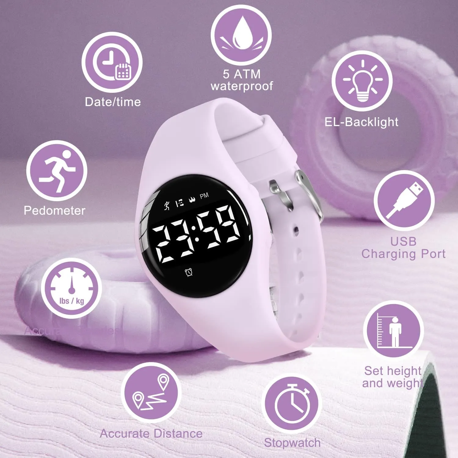 Alarm Clock$ Stopwatch$ No App and Waterproof$ Watch for Kids granular seabed heart challenge climatic Ages 5-12 NN BEN NEVIS Kids Watch$ Digital Watch for Boys Girls$ Sport Watch with Fitness Tracker$ 