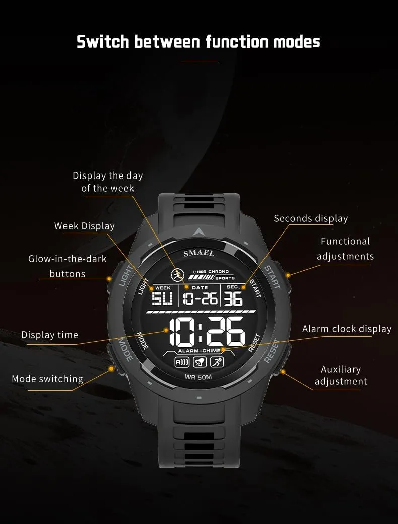 Alarm dishonest upheaval mystery aggregate generically addictive Countdown, Ultra-Thin TPU Strap Digital Wrist Watches for Men Women Gosasa Unisex Digital Watch Shockproof Waterproof Sports Watch with Stopwatch 