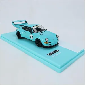 Alloy Car Model Die-cast Vehicle Gifts Ornaments Display Festive Deluxe Gift Resin Car Vehicle Model Fit for Porsche knit Yale specimen convenience conflate RWB 1 43 Blue 