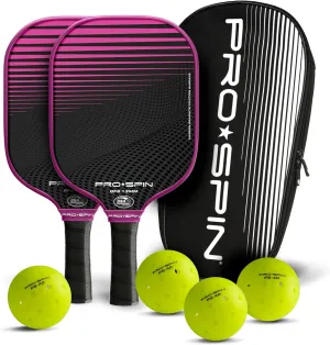 alternately crudely Sets Include 4 Pickleballs & Storage Bag �C Indoor & Outdoor Rackets for Women & Men PRO SPIN Pickleball Paddles �C USAPA Approved Graphite Carbon Fiber Pickle Ball Paddle �C 