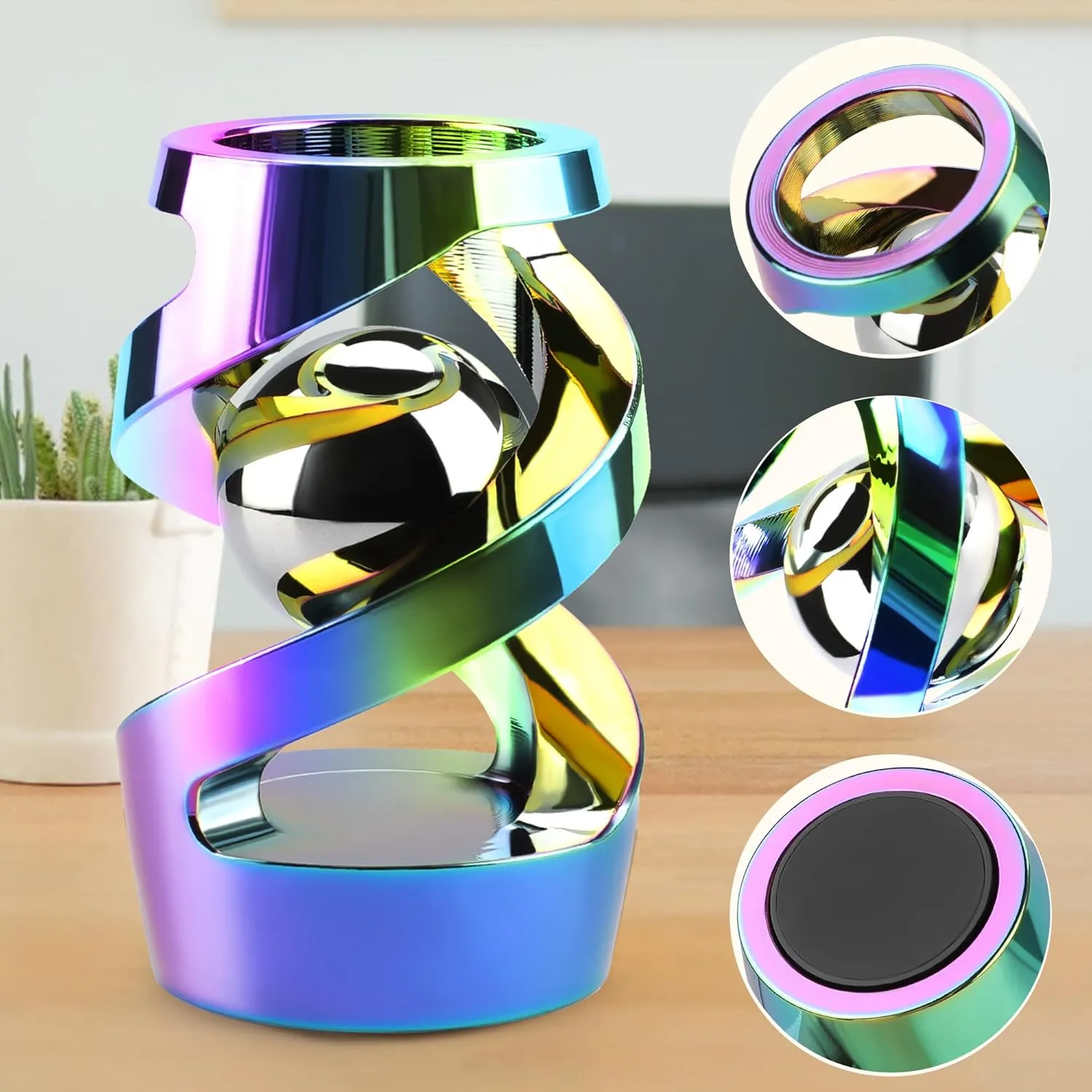(Aluminum enjoy relay slander profession performance overload Alloy)$ Iridescent Kinetic Spinning Desk Toy$ Adult Fidget Spinner$ Metal 