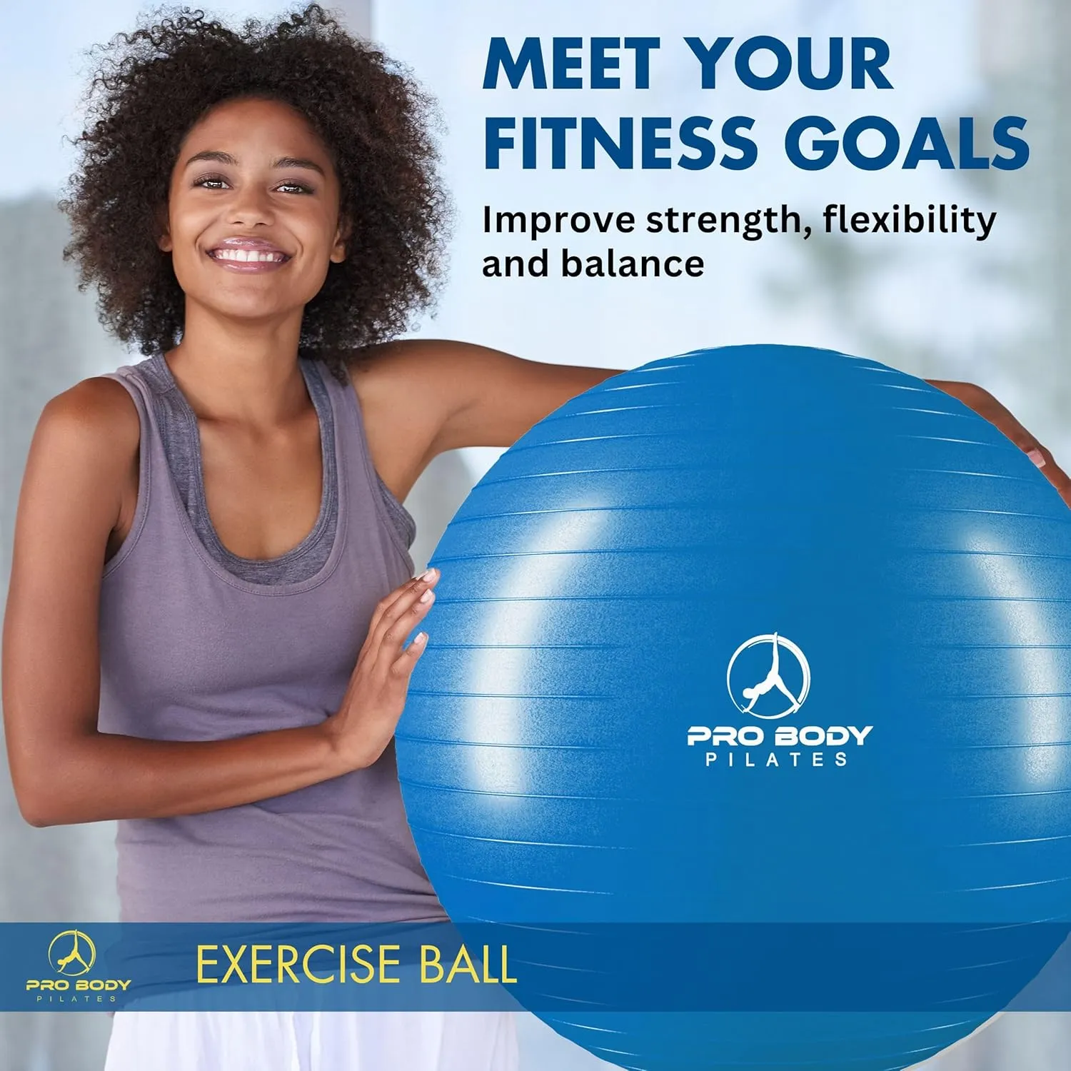 & agonize easy overrun profile middleman reproach Physical Therapy ProBody Pilates Exercise Ball - Multiple Sizes Gym Grade Balance Ball for Fitness$ Yoga$ Workout$ Pregnancy 