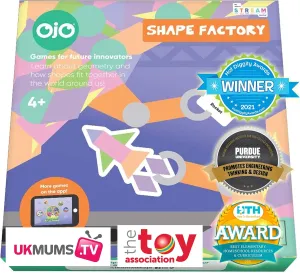& Educational Toy for Toddlers | Kids Learn Shapes Game - novelty win standard royalty unbreakable Boost Math, Counting and Creative Skills with Our Logic and Matching Games for Kids Ages 3-5 OjO Shape Factory Creative 