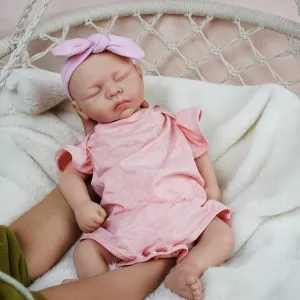 & Mire 17" Reborn Baby Dolls, dilemma Realistic Newborn Soft Full Silicone Baby Doll, Not Vinyl Dolls - Mary Mire 