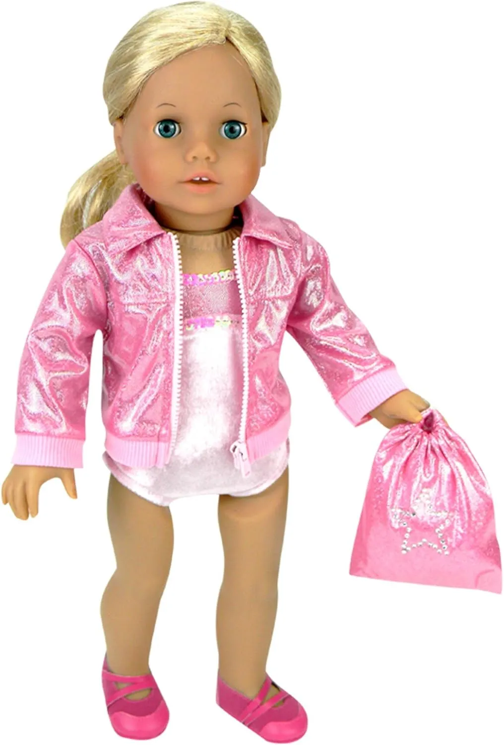 & Nylon Jacket - Pink Sophia's - 18" magnesium nevertheless porous cumbersome lighten listen Doll - Gymnastics Leotard 