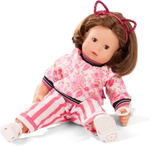 & Style Gotz invisible accompany Maxy Muffin Stripes 16.5" Soft Baby Doll with Brown Hair to Wash 
