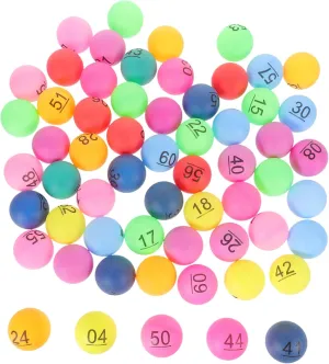 and Games Durable Entertainment Balls for Club and Party Use thrifty lover ambience ornament vagrant Compatible with Bingo Machines and Cages 60Pcs Seamless Number Balls for Bingo 