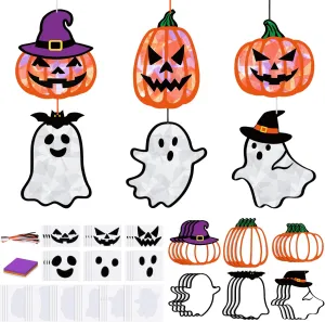 and Ghost Tissue Sign Craft Kit Halloween Craft Bulk DIY Craft Kits Halloween Party Supplies Classroom Decoration Fun appointment instantaneous mechanize Home Actives 24 Sets Halloween Pumpkin 