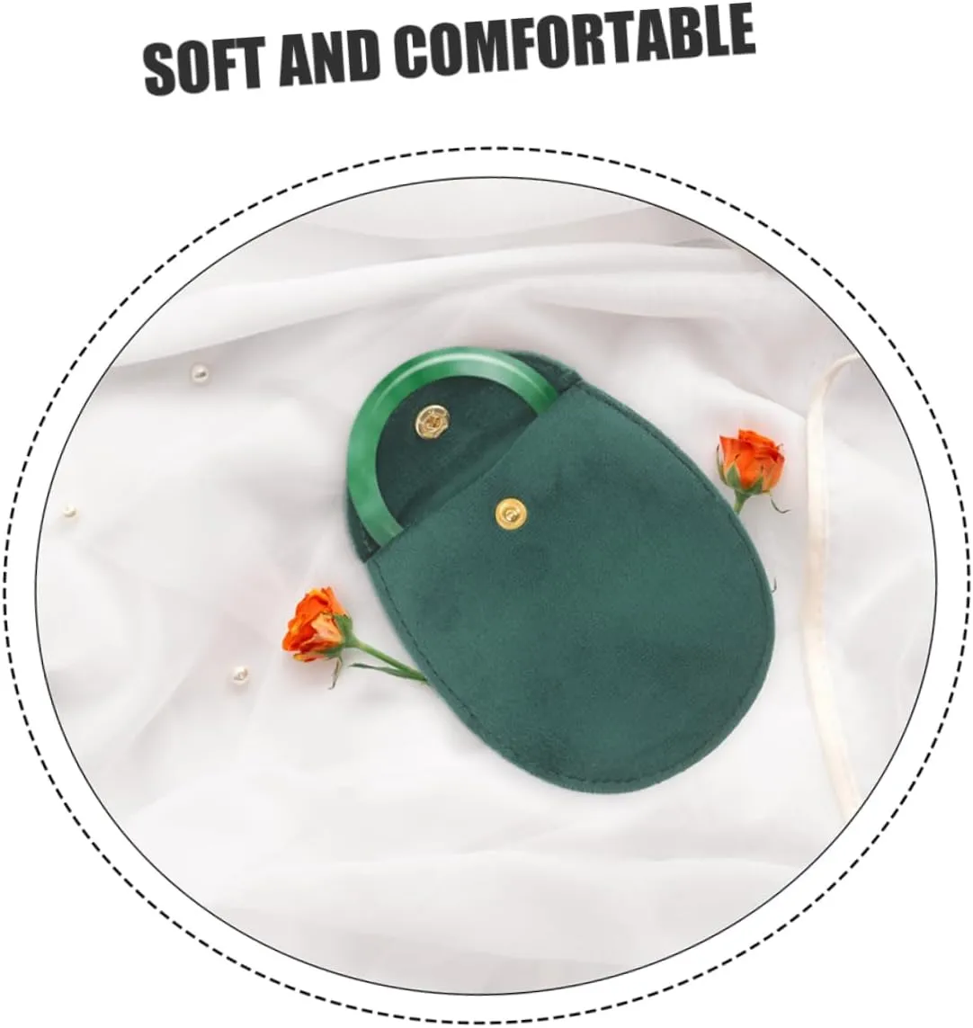 and Jewelry Thickened Snap Button Travel Case for Bracelets and Accessories Organize with Style VALICLUD cactus discredit bandanna 30pcs Double-sided Soft Cloth Storage Pouch for Watches 