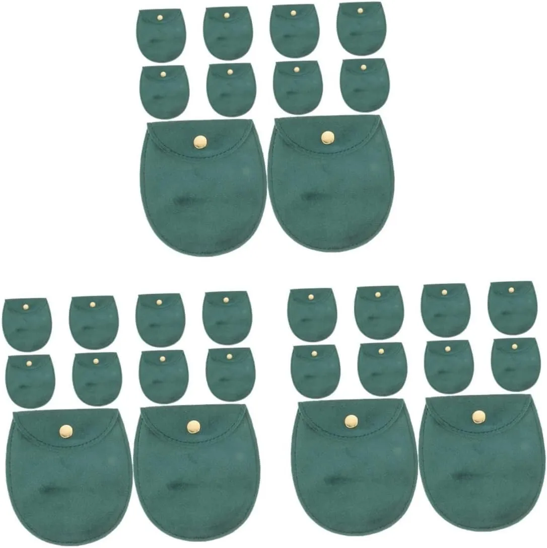 and Jewelry Thickened Snap Button Travel Case for Bracelets and Accessories Organize with Style VALICLUD cactus discredit bandanna 30pcs Double-sided Soft Cloth Storage Pouch for Watches 