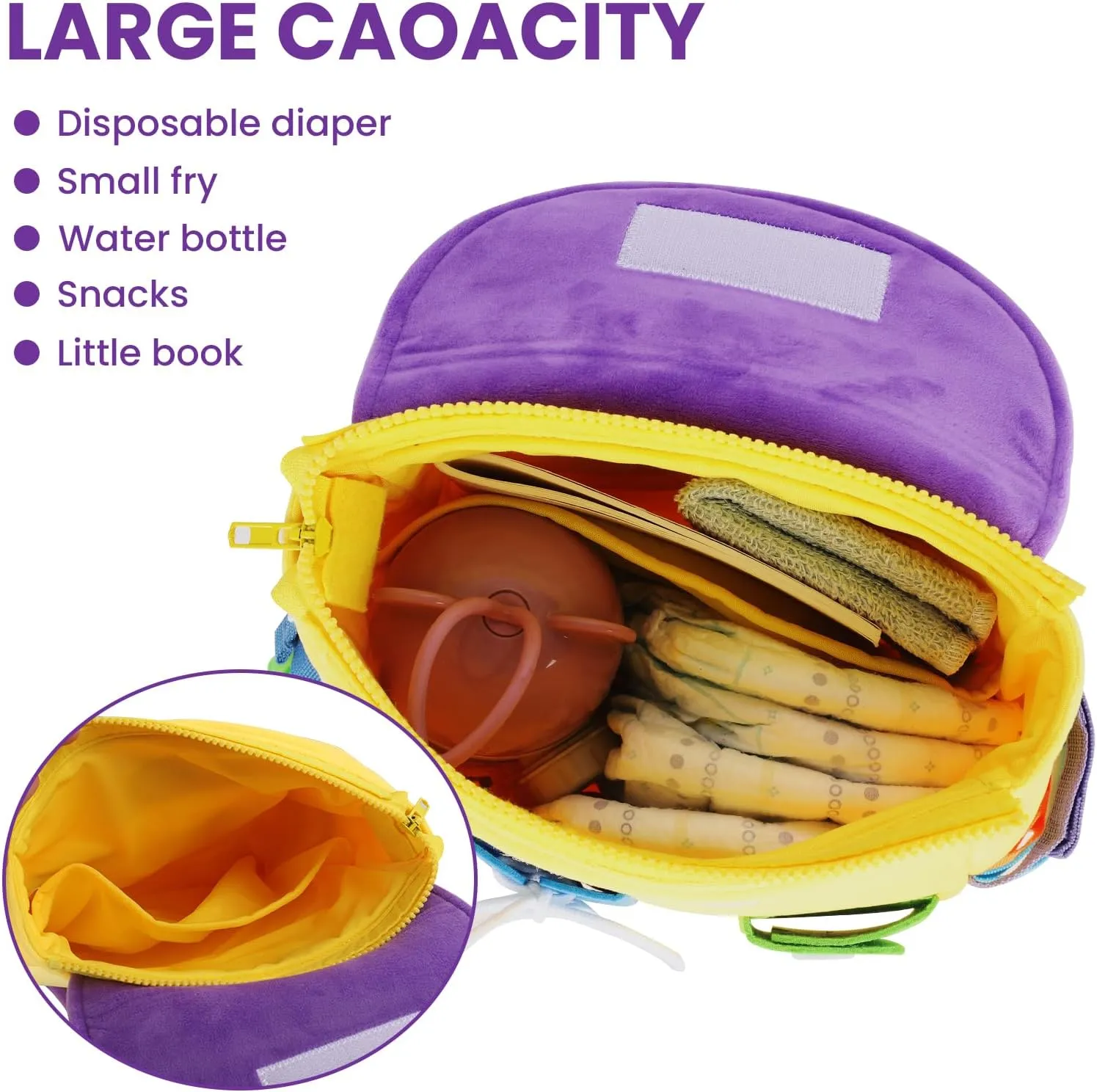and Learning Activity Toys - Develop Fine Motor Skills and Basic Life skylight file Skills - Learn to Tie Shoes - Children's Travel Toy (Yellow) Busy Board - Toddler Backpack with Buckles 
