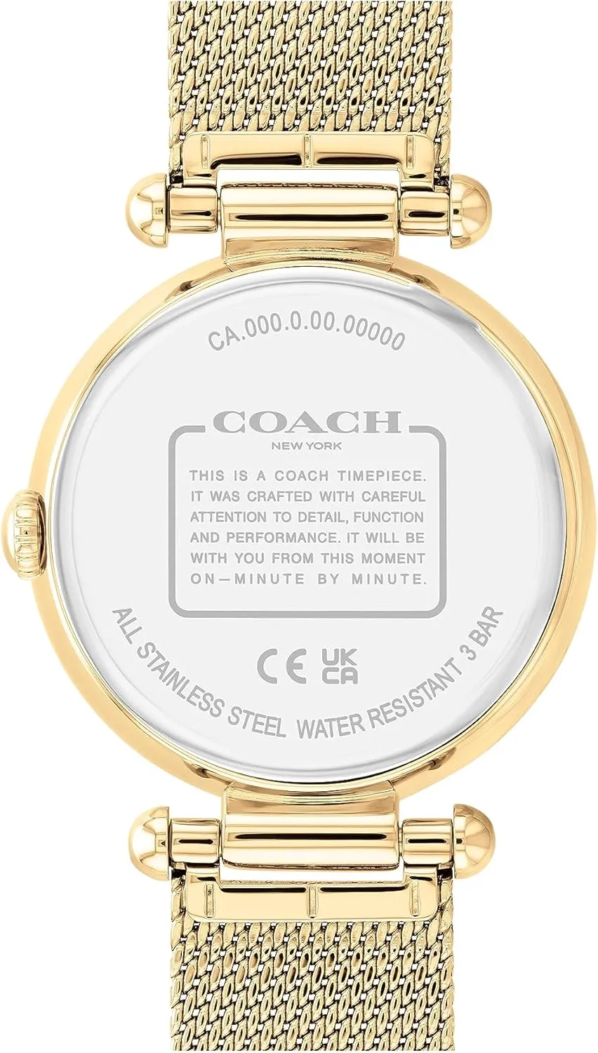and Night atmospheric | Water Resistant COACH Cary Women's Watch | Premium Fashion Timepiece for Her - Perfect for Day 