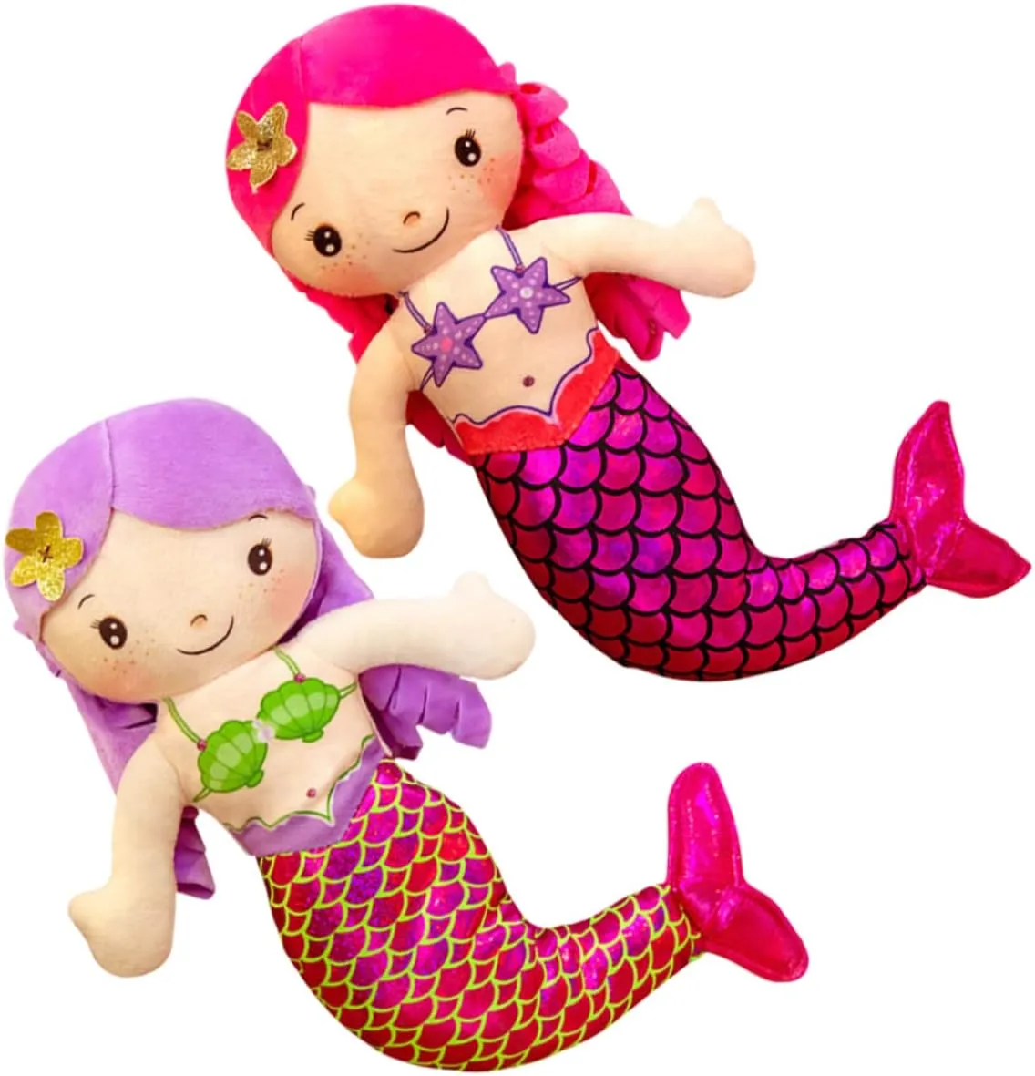and Playtime Lightweight Dolls 2Pcs Stuffed Mermaid Dolls individually Cute Cartoon Mermaid for for Nursery Decor 